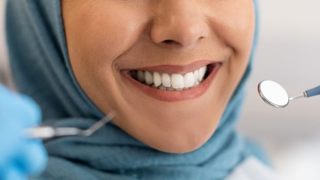 image showing a lady getting ready for Smile Makeover in Chandigarh